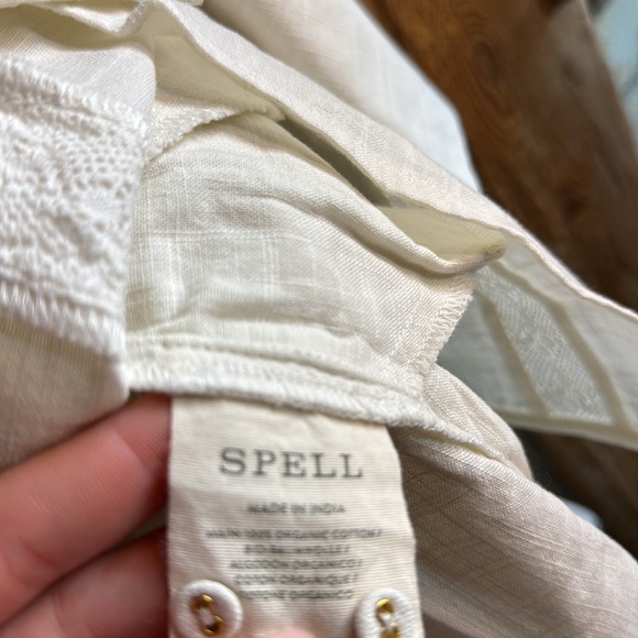 Spell Serendipity Lace Button Through Dress in Jasmine - Picture 14 of 16